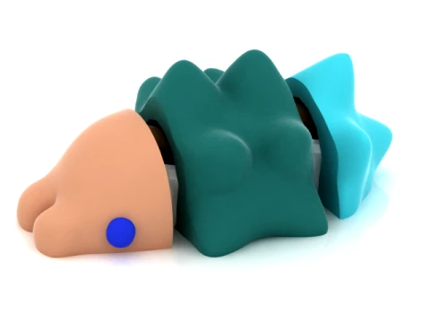 Cute Spiky Shell Creature 3D Model