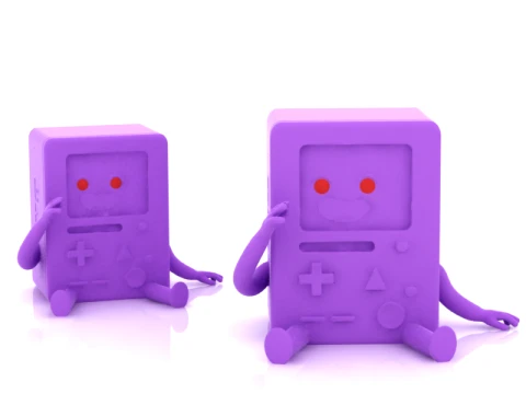 Sitting Retro Game Console Character 3Dモデル