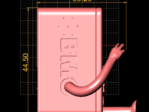 Sitting Retro Game Console Character 3D Model