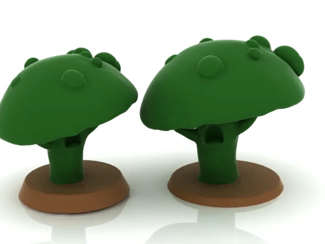 Stylized Fantasy Tree Model 3D Model .c4d .max .obj .3ds .fbx .stl .blend 