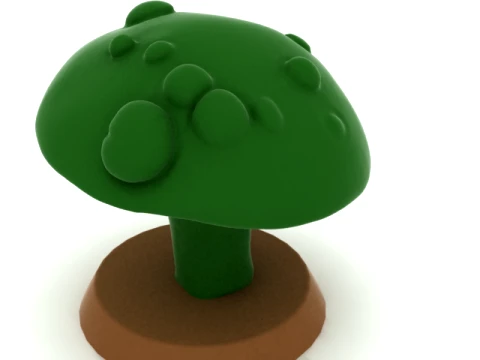 Stylized Fantasy Tree Model 3D Model