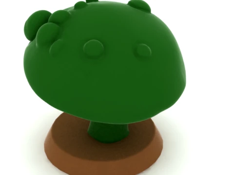 Stylized Fantasy Tree Model 3D Model