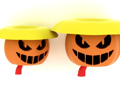 Halloween Pumpkin Candy Bowl 3D 모델