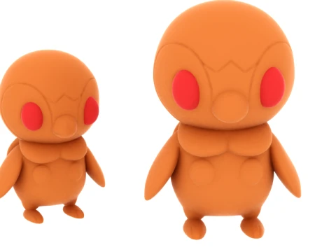 Cute Cartoon Owl Figure 3D Model
