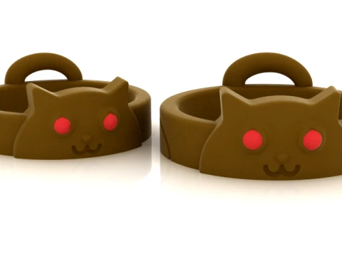 Cute Cat Basket Container 3D Model