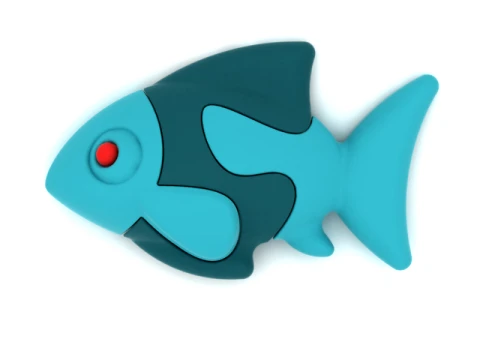 Stylized Cartoon Fish Character 3D Model