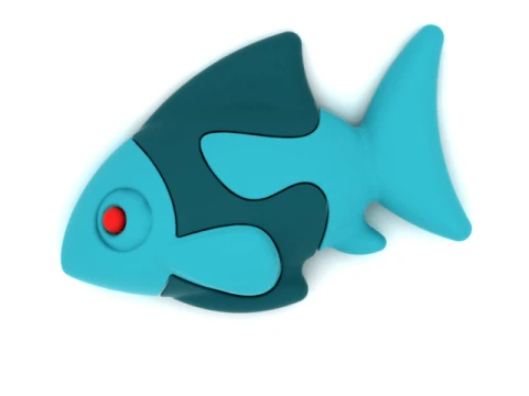 Stylized Cartoon Fish Character 3D Model