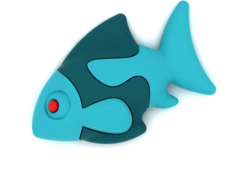Stylized Cartoon Fish Character 3D Model