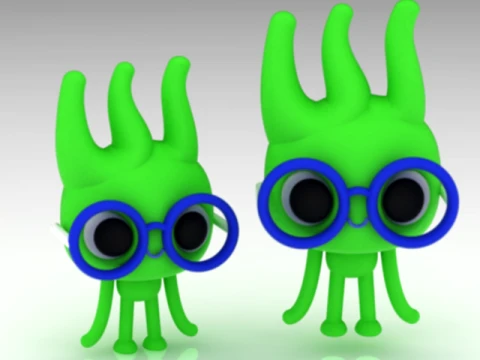 Cute Green Alien Character Modèle 3D