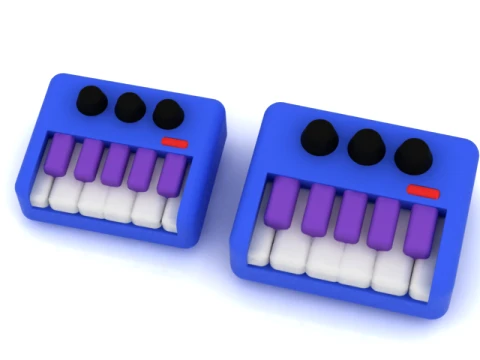 Cute Mini Synthesizer Keyboard Modèle 3D