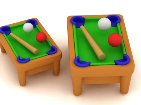 Cute Mini Pool Table Set Modèle 3D