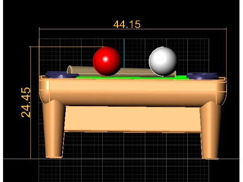Cute Mini Pool Table Set 3D Model