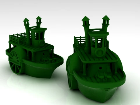 Bateau à vapeur à aubes vintage Modèle 3D