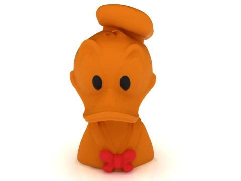 Classic Cartoon Duck Bust 3D Model