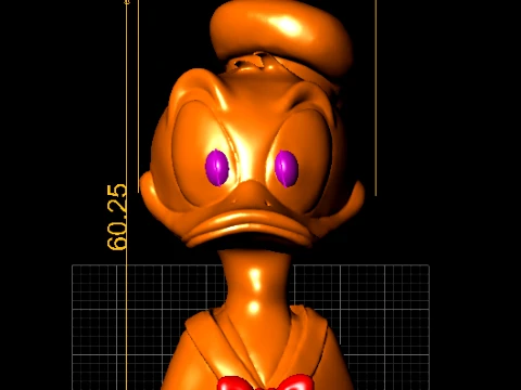 Classic Cartoon Duck Bust 3D Model