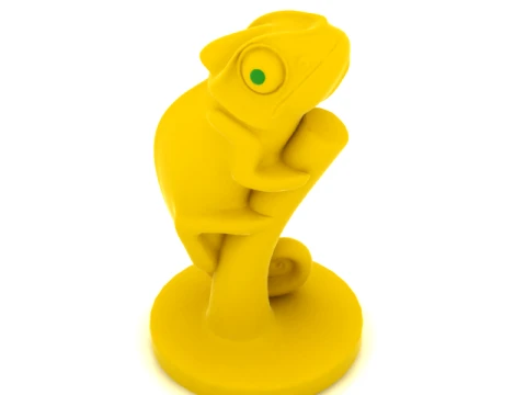 Cute Chameleon Figurine 3D Model