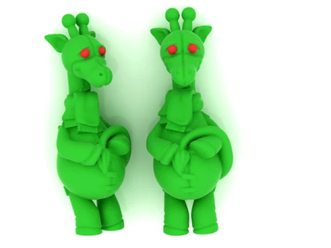 Personnage mignon de girafe de dessin animé Modèle 3D