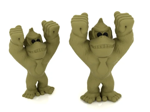 Personaggio dei cartoni animati di gorilla Modello 3D