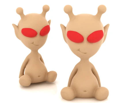 Personnage extraterrestre mignon Modèle 3D