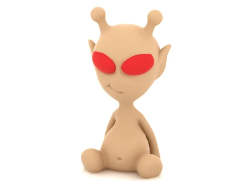 Cute Alien Character 3D Model