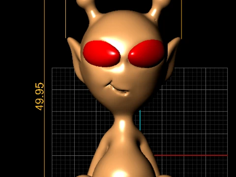 Cute Alien Character 3D Model