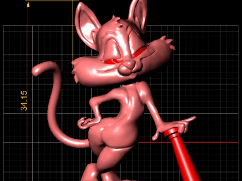Playful Cartoon Mouse Character 3D Model
