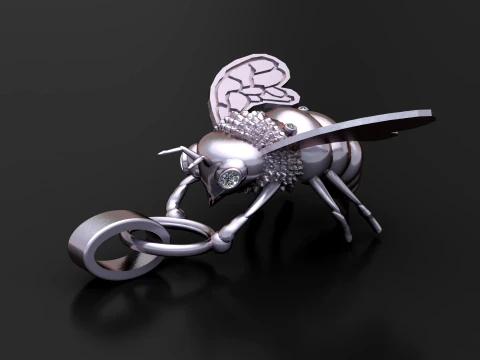 Diamond Bee Pendant 3D Model