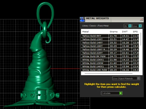 Witch Hat Pendant 3D Model
