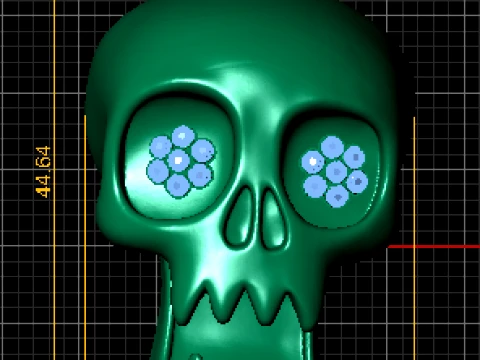 Diamond Eyes Skull Pendant 3D Model