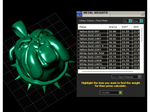 Bulldog Head Pendant 3D Model