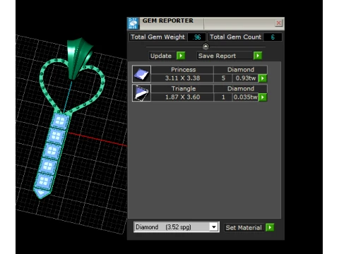 Heart Key Pendant 3D Model