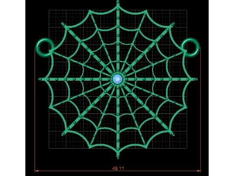 Spider Web Pendant 3D Model