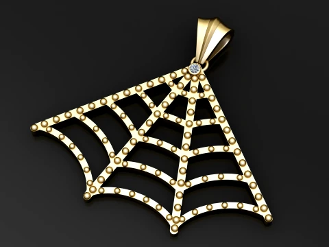 Corner Spider Web Pendant 3D Model