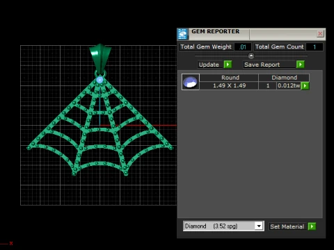 Corner Spider Web Pendant 3D Model