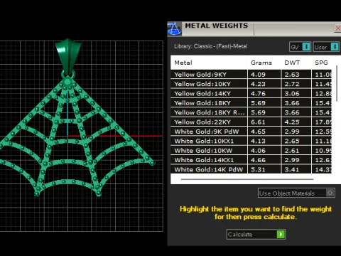 Corner Spider Web Pendant 3D Model