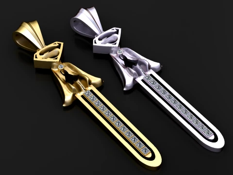 Diamond Sword Pendant 3D 모델