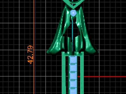 Diamond Sword Pendant 3D Model
