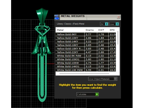 Diamond Sword Pendant 3D Model