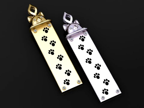 Cat Paw Pendant Model 3D