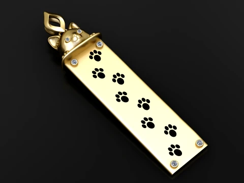 Cat Paw Pendant 3D Model