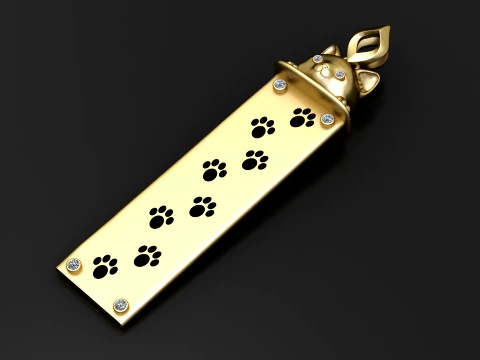 Cat Paw Pendant 3D Model