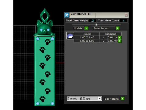 Cat Paw Pendant 3D Model