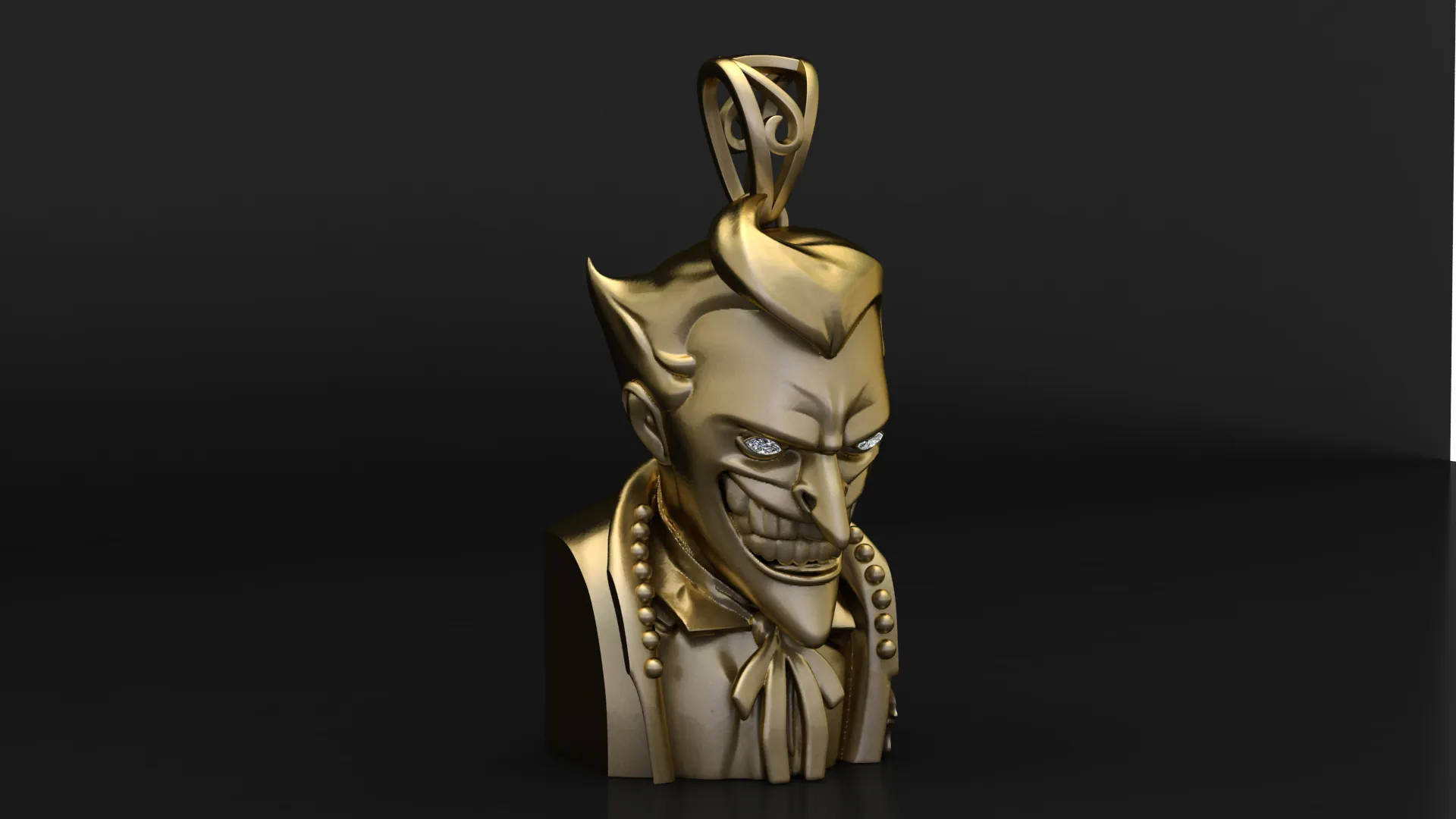 Sinister Gentleman Pendant 3D Model .c4d .max .obj .3ds .fbx .stl .blend 