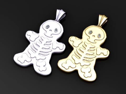 Skeleton Pendant 3D Modell