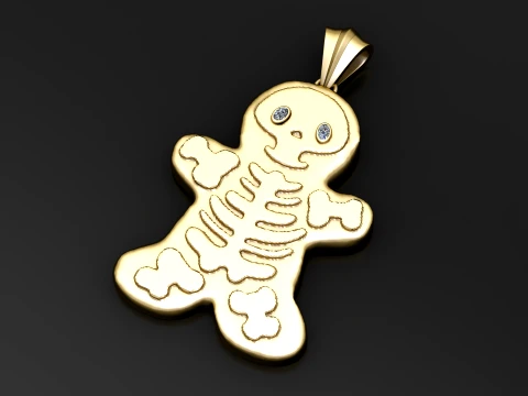 Skeleton Pendant 3D Model