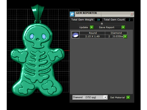 Skeleton Pendant 3D Model