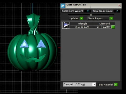 Jack-O-Lantern Pumpkin Pendant 3D Model