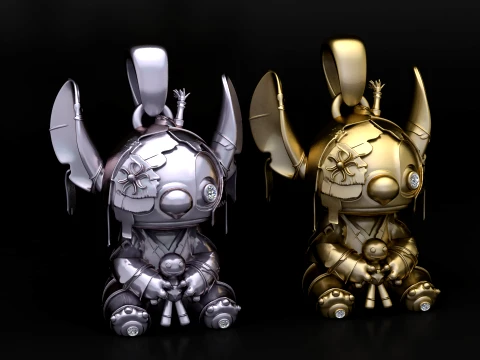 Voodoo Doll Character Pendant 3D Modell