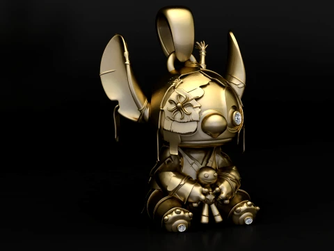 Voodoo Doll Character Pendant 3D Model