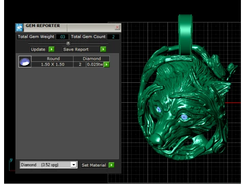 Wolf Forest Pendant 3D Model